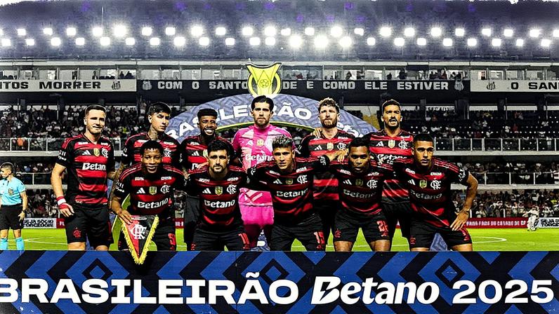 Time do Flamengo que enfrentou o São Paulo pelo Brasileirão (Foto: Gilvan de Souza/Flamengo)