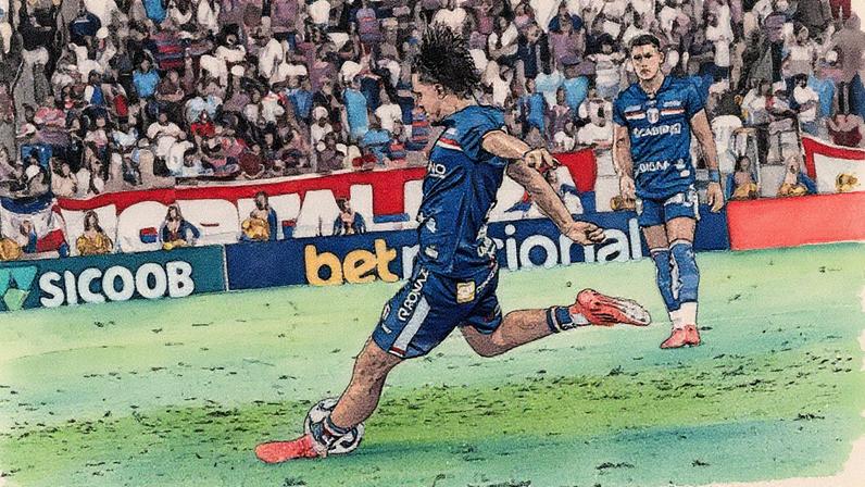Arbitragem na partida entre Fortaleza e Grêmio, pelo Brasileirão (Foto: Stefania Lima/Pera Photo Press/Gazeta Press)