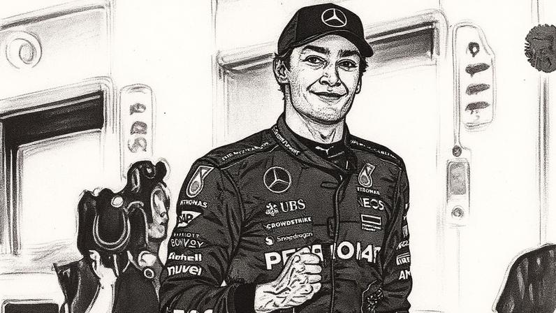 George Russell é o principal piloto da Mercedes na temporada de 2025 da Fórmula 1 (Foto: AFP)