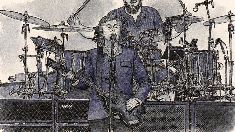 Paul McCartney onstage in London; he brought his Got Back Tour to Nashville.