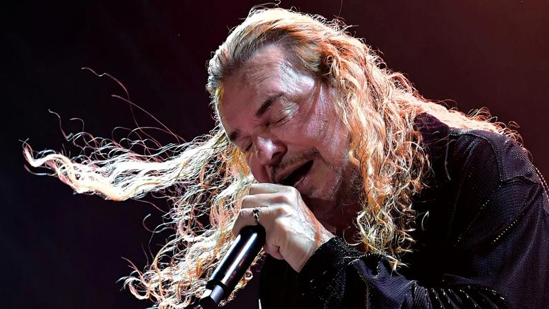 Fher Olvera of Mana performs at the Iconica Sevilla Fest, in Seville on June 22, 2025.