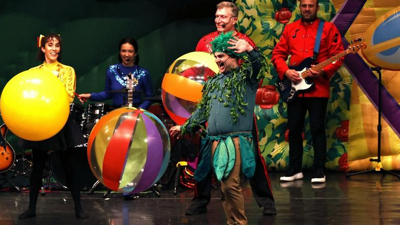 The Wiggles perform on July 4, 2025 in Hamilton, Ontario