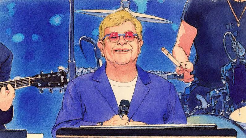 Elton John performs onstage during the 2025 Rock & Roll Hall of Fame Induction Ceremony
