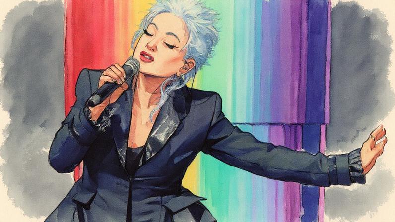 Cyndi Lauper performs onstage during the 2025 Rock & Roll Hall of Fame Induction Ceremony.