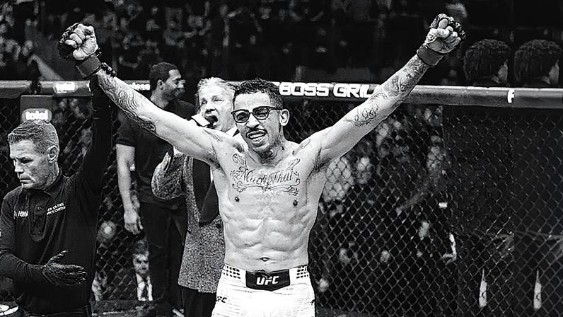 Carlos Prates venceu Leon Edwards no card principal do VeChain UFC 322. (Foto por Jeff Bottari/Zuffa LLC)