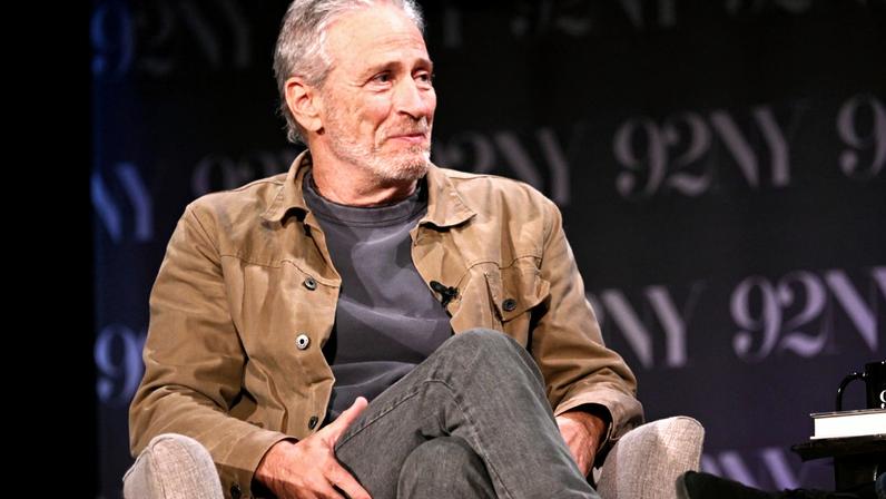 Jon Stewart at an event at 92NY on Nov. 16, 2025.