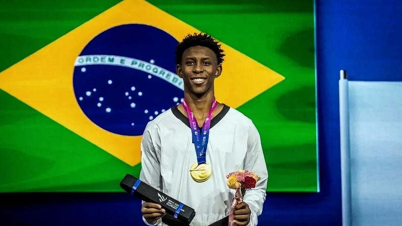 Henrique Marques é campeão mundial de taekwondo 2025 (Foto: World Taekwondo)