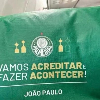 Palmeiras deixa mensagens no avião e no quarto dos jogadores em busca do tetra