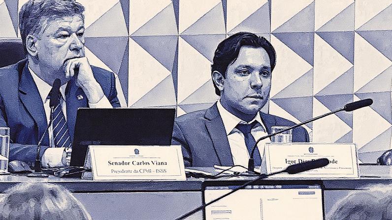 Igor Dias Delecrode recusou-se a responder perguntas na CPMI do INSS com habeas corpus de Gilmar Mendes (Foto: Waldemir Barreto/Agência Senado)