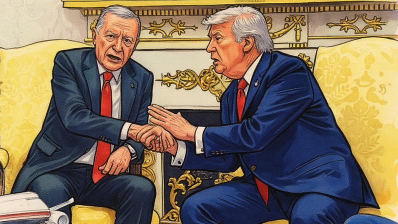 Donald Trump estrecha la mano de su homólogo turco Erdogan, el pasado 25 de septiembre en la Casa Blanca.