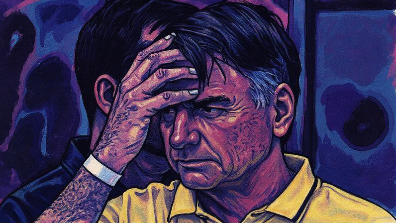 O ex-presidente Jair Bolsonaro após exames em 16 de agosto de 2025. Foto: Evaristo Sá/AFP