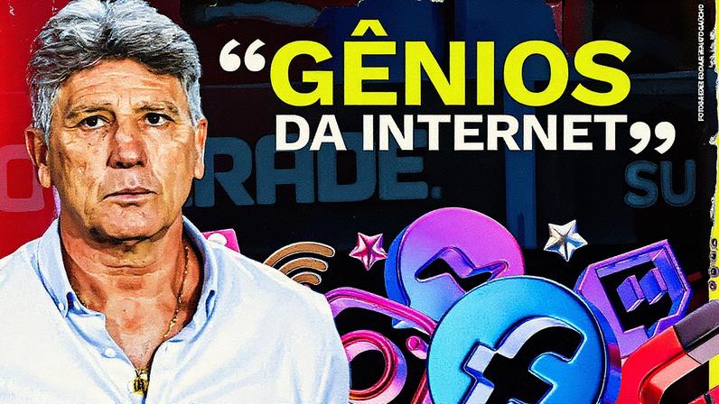 Renato Gaúcho criticou os gênios da internet ao anunciar pedido de demissão do Fluminense (Arte: Anderson Carvalho / Lance!)