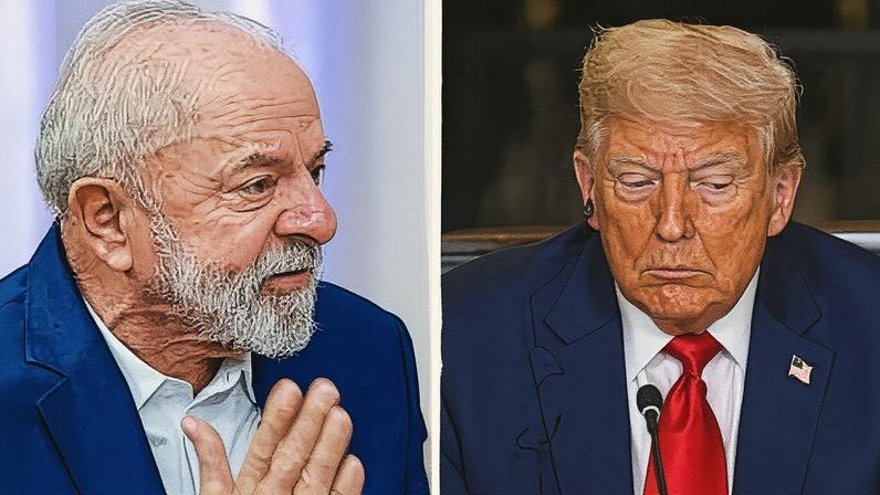 Lula e Donald Trump. Fotos: Ricardo Stuckert/PR e Jim Watson/AFP