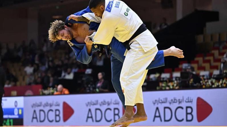 Leonardo Gonçalves na quarta de final do Grand Slam 2025 (Foto: IJF)