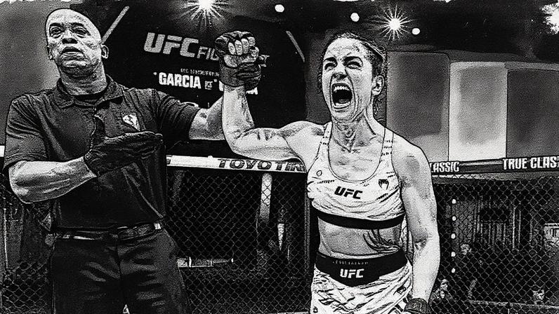 Norma Dumont venceu Ketlen Vieira no card preliminar do UFC Vegas 110 (Foto: Reprodução: Chris Unger / Zuffa LLC / UFC)