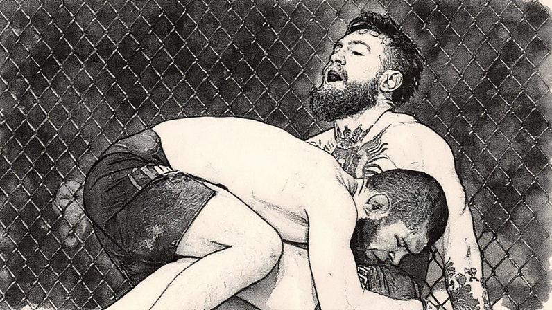 Khabib Nurmagomedov e Conor McGregor em luta pelo UFC (Foto: Harry How/Getty Images/AFP)