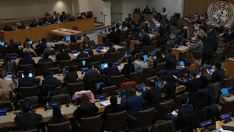 A resolução recebeu 79 votos favoráveis, 28 contrários e 63 abstenções — entre elas, a do Brasil - Foto: Captura de Tela/ONU