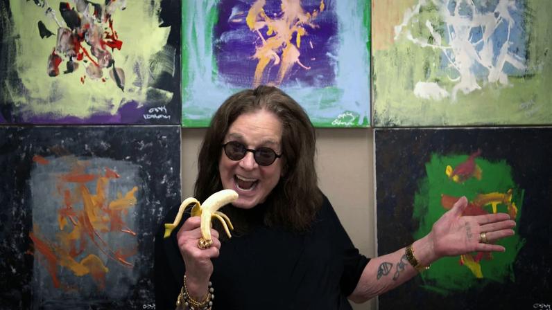 Ozzy Osbourne's painting series crafted with chimpanzees will debut during Miami Art Week