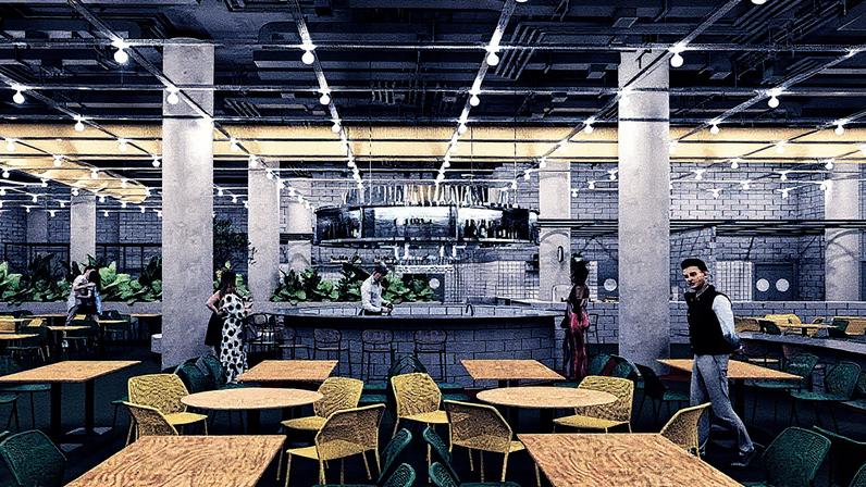 Projeto área interna Mané Mercado • Divulgação