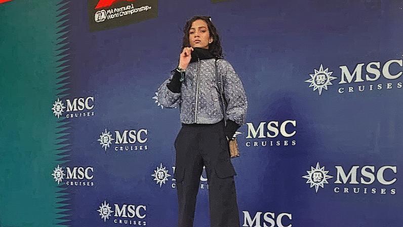 Rayssa Leal no GP de Interlagos, da Fórmula 1 de 2025 (Foto: Reprodução)
