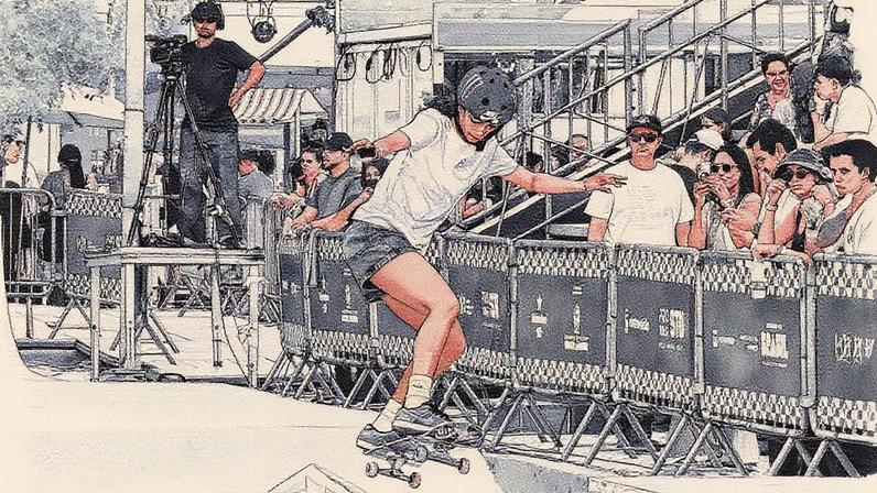 Rayssa Leal aquece antes da final do STU Pro Tour Rio (Foto: Kauhan Fiaux/Lance!)