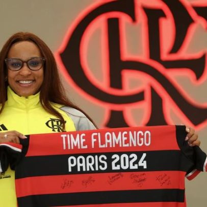Medalhistas olímpicos celebram tetracampeonato do Flamengo na Libertadores