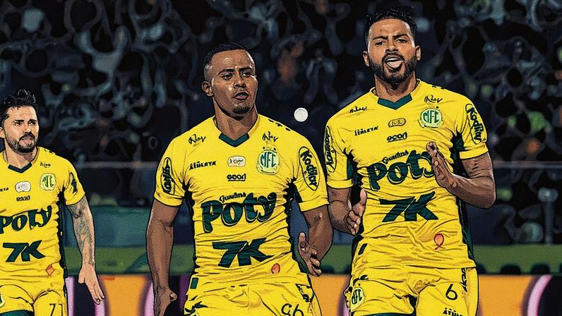 Reinaldo comemora gol pelo Mirassol (Foto: JP Pinheiro/Agência Mirassal)