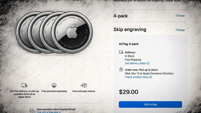 Venda relâmpago do AirTag pode ter sido acidental