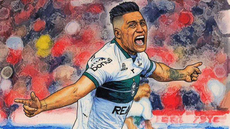 Sebá Gómez marcou gol em Athletico 0x1 Coritiba, pela Série B. Foto: JP Pacheco/Coritiba