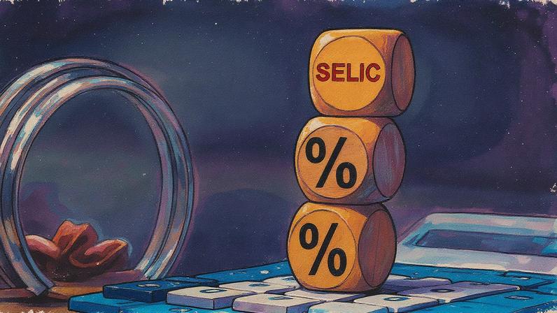 Para a Selic, as projeções permanecem em 15,00% ao final de 2025, 12,25% em 2026, 10,50% em 2027 e 10,00% ao término de 2028