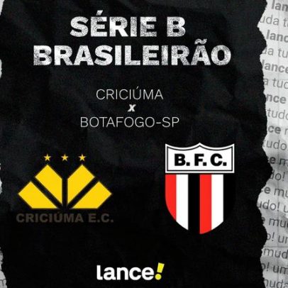 Criciúma x Botafogo-SP horário, transmissão e escalações da Série B
