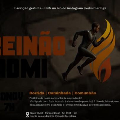 Treinão ADMi prevê 300 participantes para manhã de comunhão e solidariedade