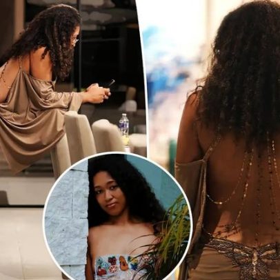 Naomi Osaka exibe vestido nas costas estilo borboleta no Caribe