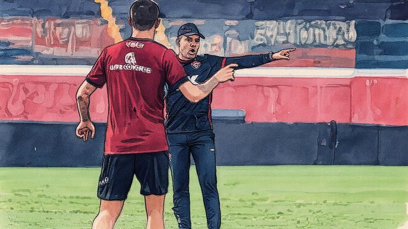 Baralhas treina com bola na Toca do Leão; veja acima a provável escalação contra o Internacional (Foto: Victor Ferreira / EC Vitória)