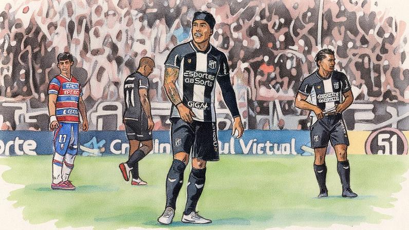 Vina na partida entre Ceará e Fortaleza, pelo Brasileirão (Foto: Leonardo Alves/Pera Photo Press/Gazeta Press)