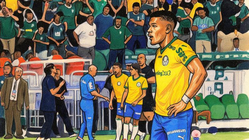 Vitor Roque em campo pelo Palmeiras ( Foto: Luis Moura/WPP/Gazeta Press)