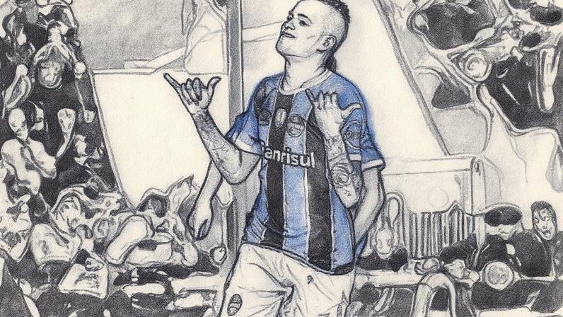 Luan Guilherme durante passagem pelo Grêmio (Foto: Lucas Uebel/Divulgação Grêmio)