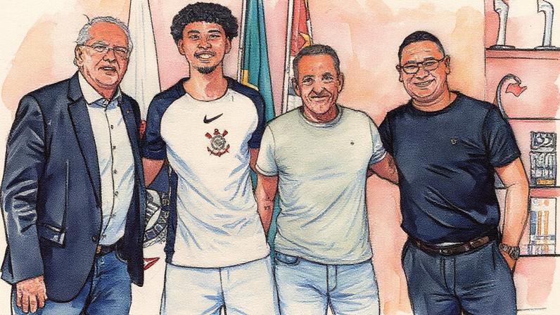 Pedro Paulo assinou novo aditivo com o Corinthians (Foto: Divulgação)