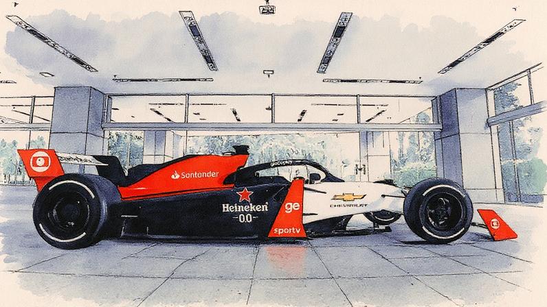 Globo expõe carro com patrocinadores da F1 2026 em São Paulo (Foto: Marcelo Brandão / Globo)