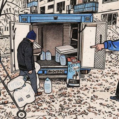 Habitantes de Kostiantínivka sobrevivem sob bombas russas entre ruínas