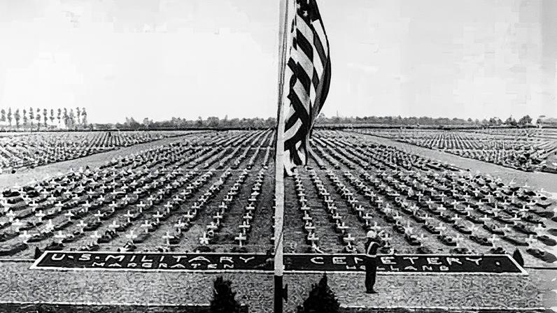 Imagen del camposanto de Margraten, en 1945.