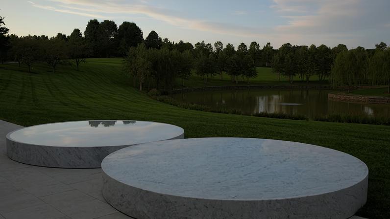 Felix Gonzalez-Torres’s Untitled (1992–95) at Glenstone is "as enticing to geese as it is to visitors", according to Steven O’Banion, the director of conservation at the private institution in Maryland © The artist, courtesy Felix Gonzalez-Torres Foundation, photo Jerry Thompson