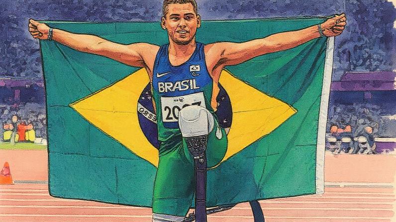 Alan Fonteles, atleta paralímpico brasileiro (Foto: Reprodução X)
