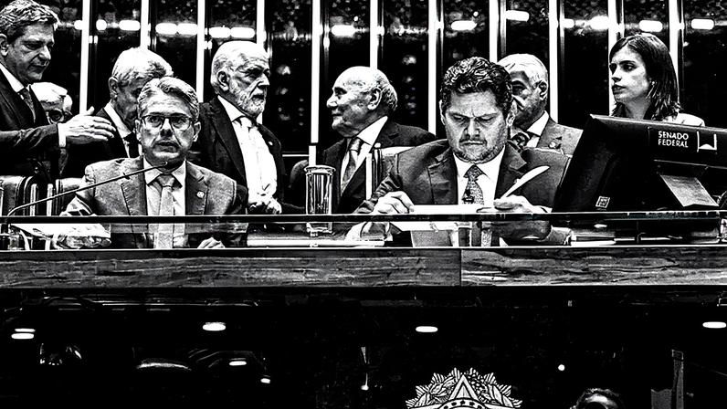 De iniciativa de Alessandro Vieira, requerimento de criação da CPI foi lido em plenário por Davi Alcolumbre. (Foto: Jefferson Rudy/Agência Senado Fonte: Agência Senado)