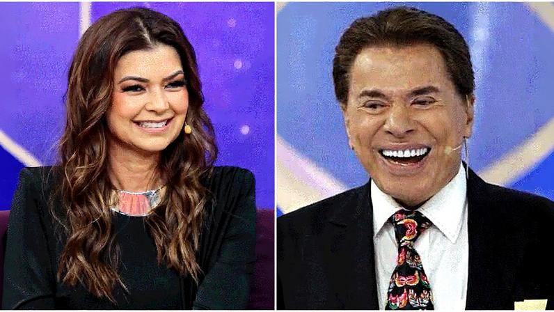 Amanda Françozo e Silvio Santos — Foto: Divulgação/SBT