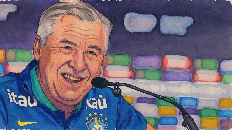 Carlo Ancelotti, da Seleção Brasileira, é o treinador mais bem pago do mundo no futebol de seleções (Foto: Mauro Pimentel/AFP)
