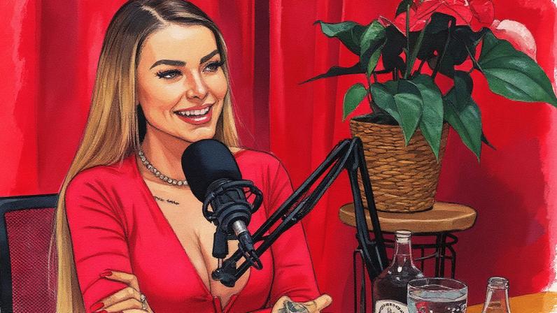Andressa Urach no podcast de Luiza Ambiel — Foto: Divulgação