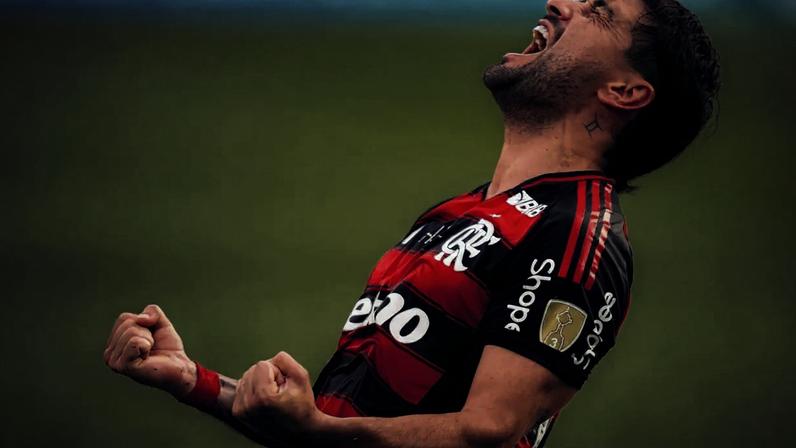 Arrascaeta comemora título da Libertadores. (Foto: Adriano Fontes/Flamengo)