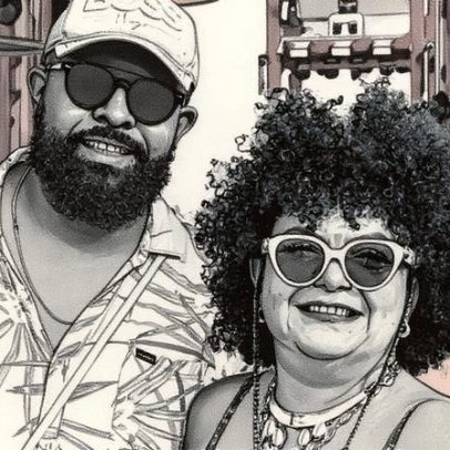 Viúva de Arlindo Cruz vai ao Ivete Clareou com o namorado no Rio