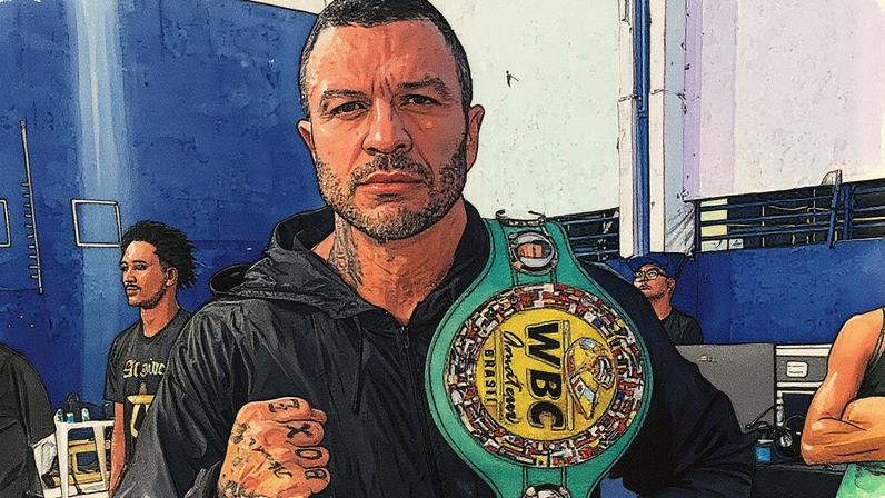 Kleber Bambam com cinturão da WBC (Foto: Divulgação)